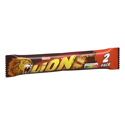 Barras de Chocolate Caramelo e Cereais Crocantes 2x30g - LION