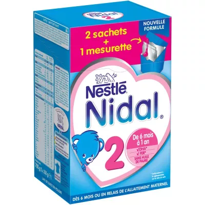 Lait en poudre 2ème âge 2x350g - NESTLE NIDAL