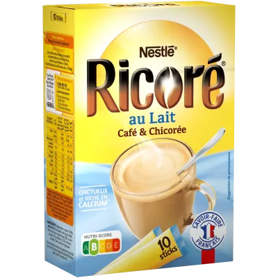 Café et Chicorée Au Lait Ricoré; 10 Sticks; 140g - NESTLE