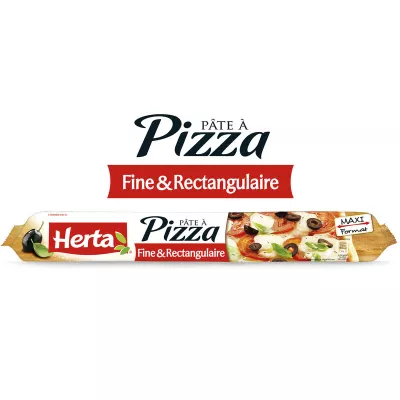 Pâte à pizza fine et rectangulaire maxi 390g- HERTA