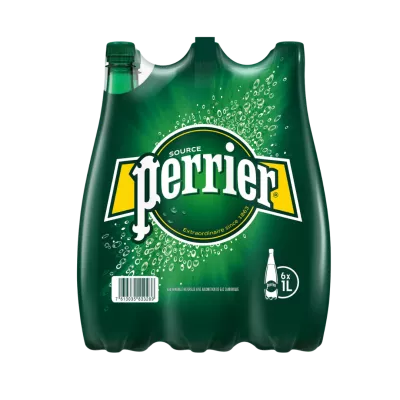 Натуральная минеральная газированная вода 1л Пэт х 6 - PERRIER