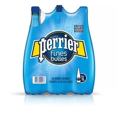 Natural Mineral Sparkling Water Fine Bubbles 1l Pet X 6 - PERRIER