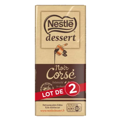 Barra de Chocolate Pastelaria Escura Intensa 2x200g - NESTLÉ