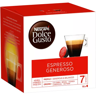 Café espresso generoso x16 capsules - NESCAFÉ DOLCE GUSTO