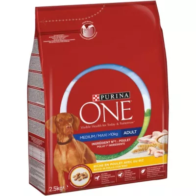 Cibo secco per cani con pollo 2,5 kg - PURINA ONE
