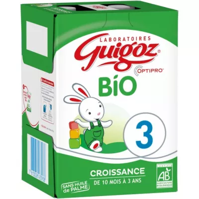 Lait bébé liquide BIO dès 10 mois 4x1L - GUIGOZ