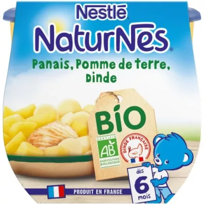 Bio Pastinaken-/Kartoffel-/Pute-Babymahlzeit ab 6 Monaten 2x190g - NESTLE