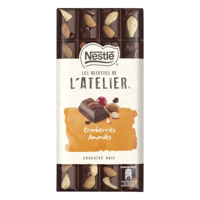 Cranberries na almond giza chocolate kibao 170g - LES RECETTES DE L’ATELIER NESTLÉ