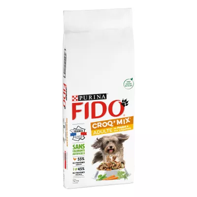 Fido Croq mix Adult con Pollo e Verdure 12kg - PURINA