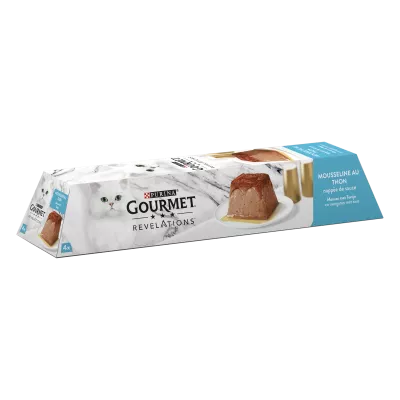 Adult Cat Pâté In Tuna Mousse Coated With Sauce 4x57g - Purina Gourmet Revelations