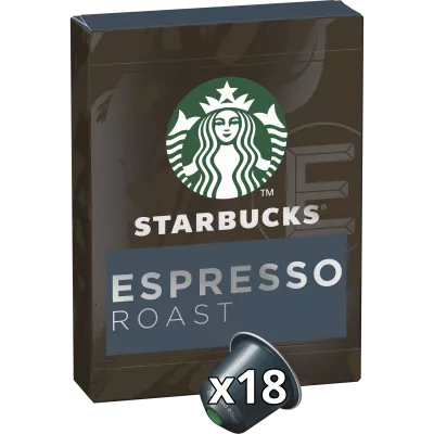 كبسولات قهوة اسبريسو روست متوافقة مع نسبرسو x18؛ 101 جرام - STARBUCKS