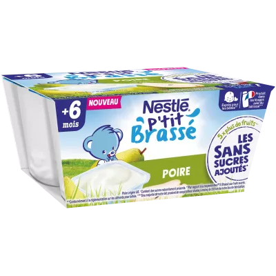 P'tit iliyotengenezwa peari kutoka miezi 6 4x90g - NESTLÉ
