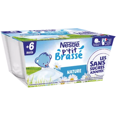 P'tit brassé nature dès 6 mois 4x90g - NESTLE