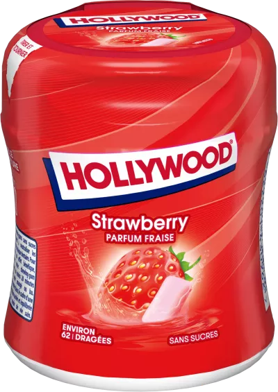 Sugar -Free Dragees Smaakt Strawberry; 87 g - HOLLYWOOD
