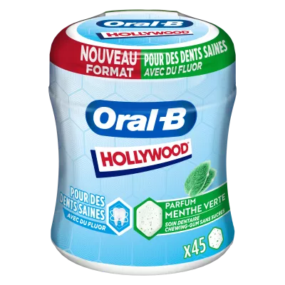 Chewing-gum à la menthe verte Oral-B 76g - HOLLYWOOD