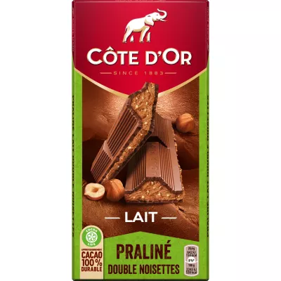 Double Hazelnut Praline Chocolate Tablet 200G - CÔte D'or