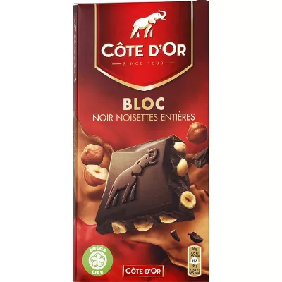 ダークチョコレートシェルフ全体180gヘーゼルナッツ全体 - CÔTE D'OR