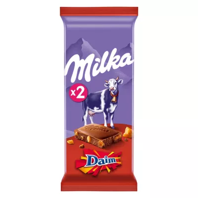 Milchschokoladenriegel mit Daim-Chips 2x100g - Milka