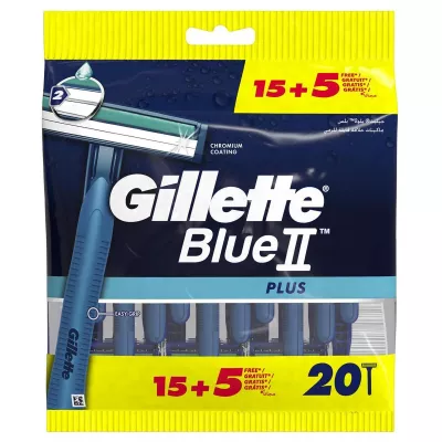 Rasoirs Jetables pour Homme Blue II plus Slalom x20 - GILLETTE