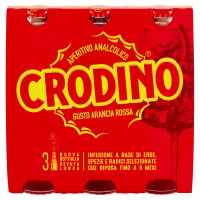 Álcool -vermelho livre uma bebida aperitada x3 17,5cl - Crodino
