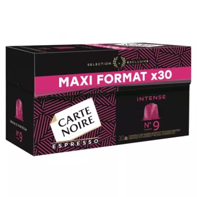 Café espresso intense n°9 x30 capsules 159g - CARTE NOIRE
