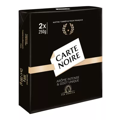 Café puro arábica moído 2x250g - CARTE NOIRE
