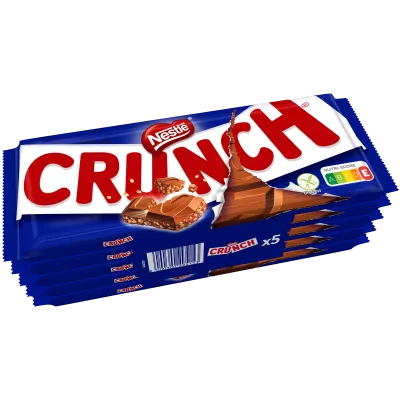 Milk Chocolate Bar And Crispy Cereals 5x100g - CRUNCH
