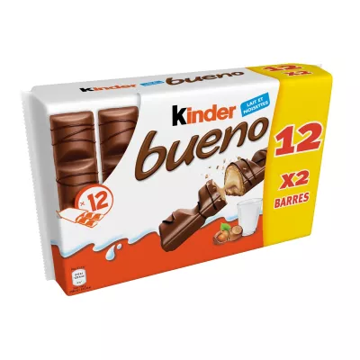 Barres chocolatées lait et noisette 516g - KINDER