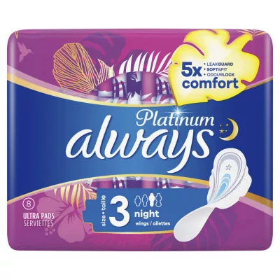Always Pads Platinum Night Sp