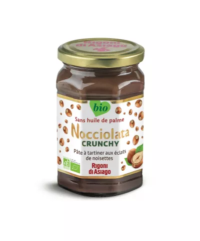 Pâte à tartiner au cacao et noisettes crunchy Nocciolata Bio, 270g, RIGONI DI ASIAGO