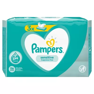 Lingettes sensitive 3x52 - PAMPERS
