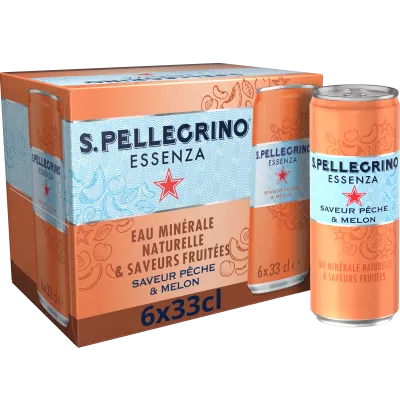 Газированная вода со вкусом персика и дыни 6x33cl SAN PELLEGRINO ESSENZA