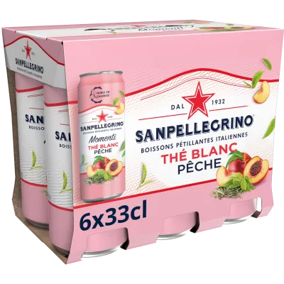 Flavored Sparkling Water White Tea Peach 6x33cl SAN PELLEGRINO MOMENTI