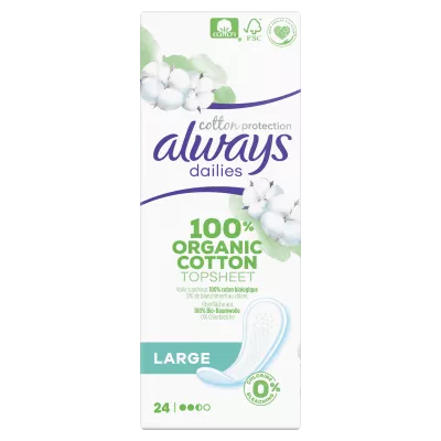 Protège Slip Coton Bio  X24 - ALWAYS