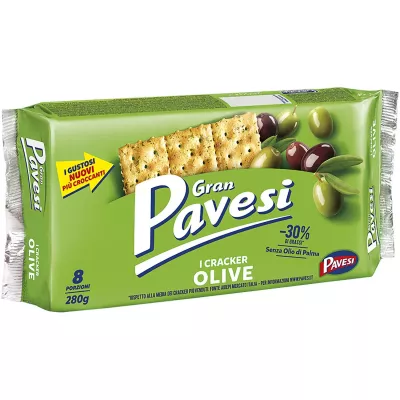 Biscuits Apéritifs Crackers Aux Olives 280g - Pavesi