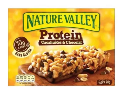Barres Céréales Protein Cacahuètes & Chocolat X4 - NATURE VALLEY