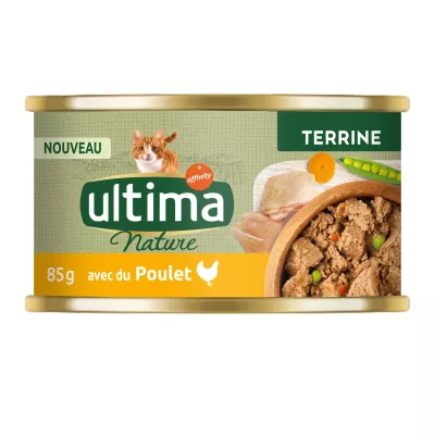 Pâtée Pour Chat Adulte En Terrine Au Poulet 85g - Ultima Nature