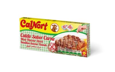 Бульон со вкусом говядины, нарезанный кубиками, 12 кубиков - CALNORT