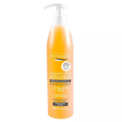 Sublim Protect Shampooing Kératine Cheveux Secs 520ml - BYPHASSE