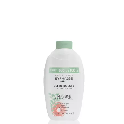 Plaisir Nature Gel De Douche Verveine & Pamplemousse 600ml - BYPHASSE