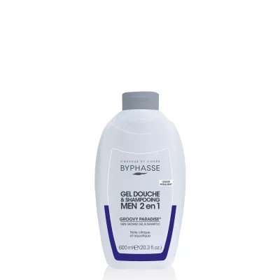 Gel Douche-shampooing 2 En 1 Homme Groovy Paradise 600ml - BYPHASSE