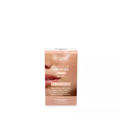 Bandes De Cire Froide Visage & Zones Délicates Peaux Sensibles (24 Bandes + 4 Lingettes)
