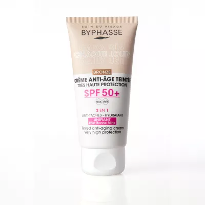 Crème Visage Anti-âge Teintée Bronze Spf 50+ 50ml - BYPHASSE