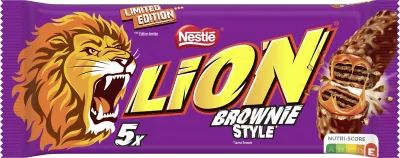 Milchschokoladenriegel mit Brownie-Geschmack, 5 x 30 g - LION