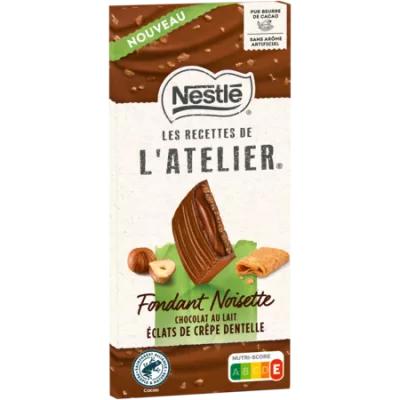 Tafel schmelzende Milchschokolade und Haselnüsse 130g Rezepte aus der Werkstatt - NESTLÉ