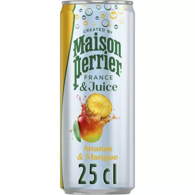 Gasdrink huis perrier magnetische ananas mango slank 33cl doos - PERRIER