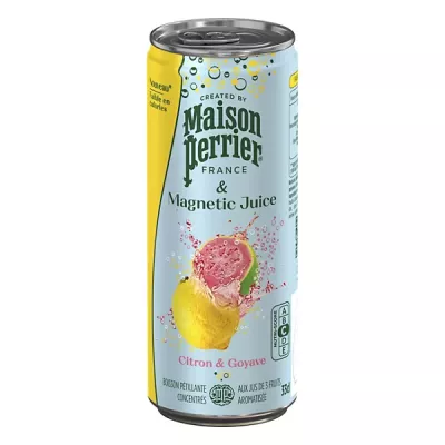 Boisson Gazeuse Maison Perrier Magnetic Citron Goyave Boite Slim 33cl - PERRIER