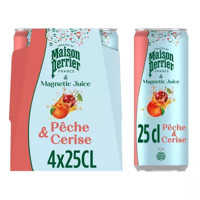 Gaser uống uống anh đào 4x25cl. - MAISON PERRIER & MAGNETIC JUICE