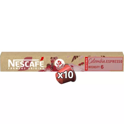 Vidonge vya kahawa vya Colombia espresso décaf nguvu 6 x10 - NESCAFÉ