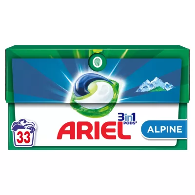 Lessive Capsules 3en1 Pods Alpine 33capsules - ARIEL